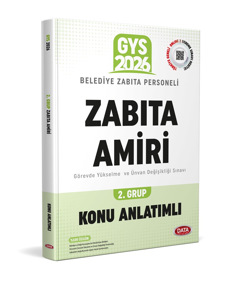 Data Yayınları Belediye Zabıta Personeli Zabıta Amiri 2. Grup Soru Bankası