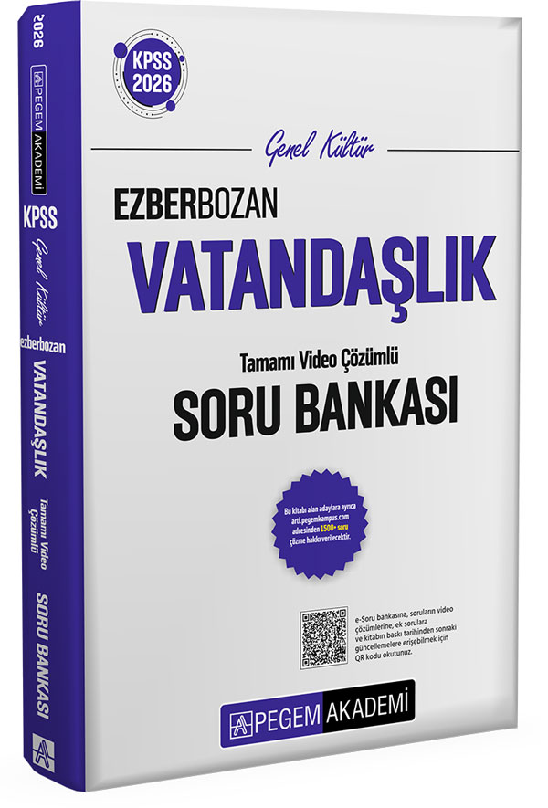 2026 KPSS Genel Yetenek Genel Kültür Ezberbozan Vatandaşlık Tamamı Video Çözümlü Soru Bankası