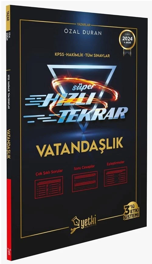 Yetki Yayınları 2024 KPSS Vatandaşlık Süper Hızlı Tekrar