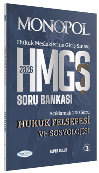Monopol Yayınları 2026 HMGS Hukuk Felsefesi ve Sosyolojisi Soru Bankası Alper Bulur