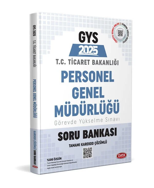 Data Yayınları Ticaret Bakanlığı Personel Genel Müdürlüğü GYS Soru Bankası - Karekod Çözümlü