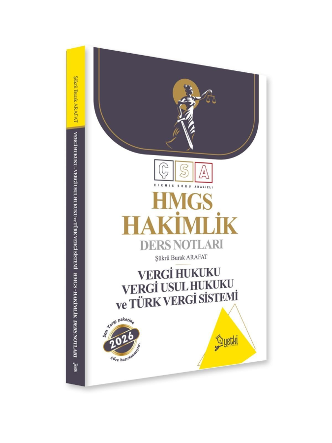 Yetki Yayınları 2026 HMGS Hakimlik Vergi Hukuku Vergi Usul Hukuku Türk Vergi Sistemi Ders Notları