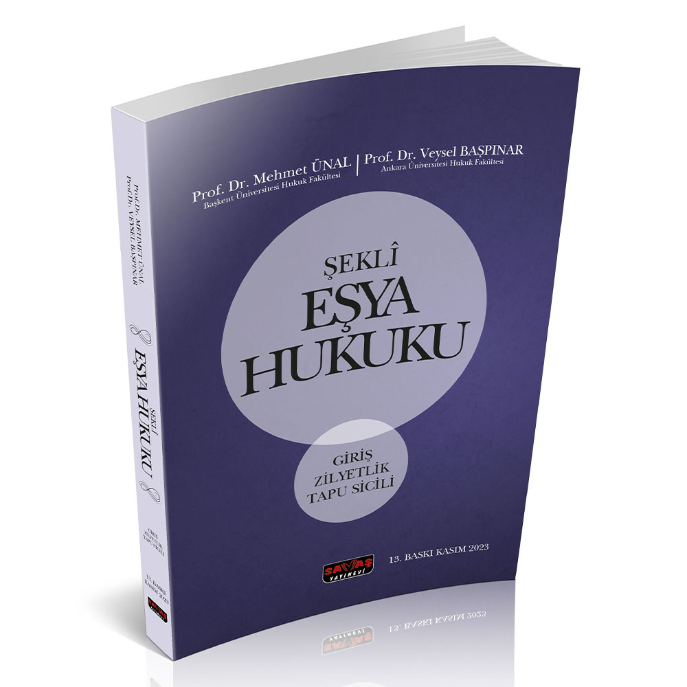 Savaş Yayınevi Şekli Eşya Hukuku