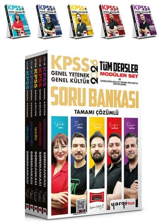 Yargı Yayınları 2026 KPSS Genel Yetenek Genel Kültür Tüm Dersler Tamamı Çözümlü Modüler Soru Bankası Seti (5 Kitap)