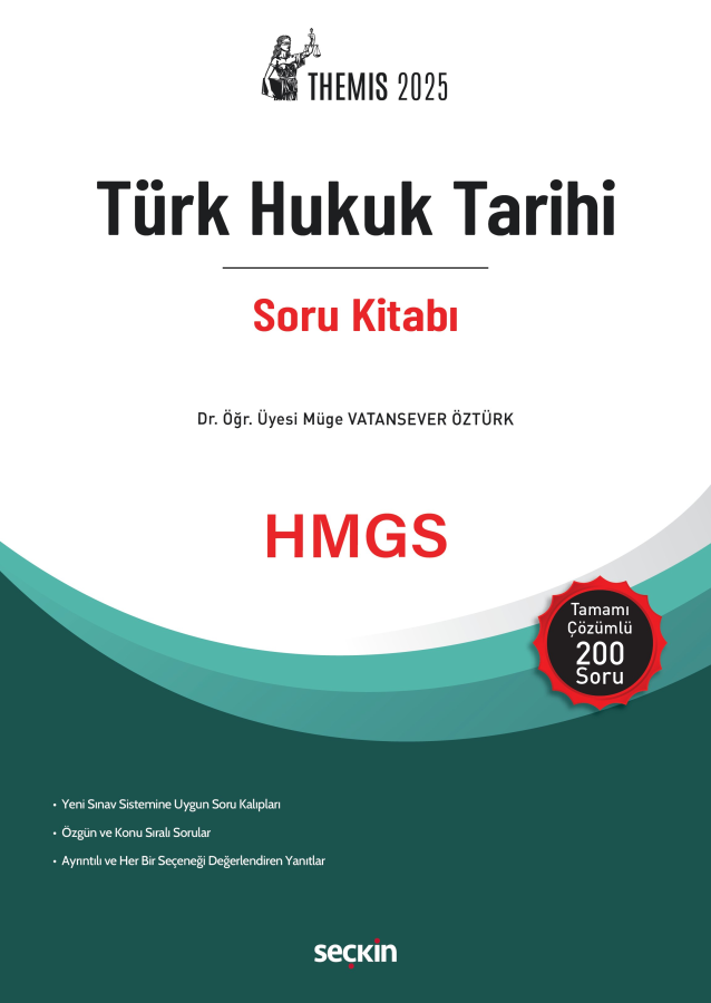 Themis Türk Hukuk Tarihi Soru Kitabı Müge Vatansever Öztürk Seçkin Yayınları