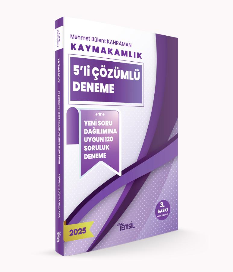 Temsil Kitap Kaymakamlık 5li Çözümlü Deneme 2025