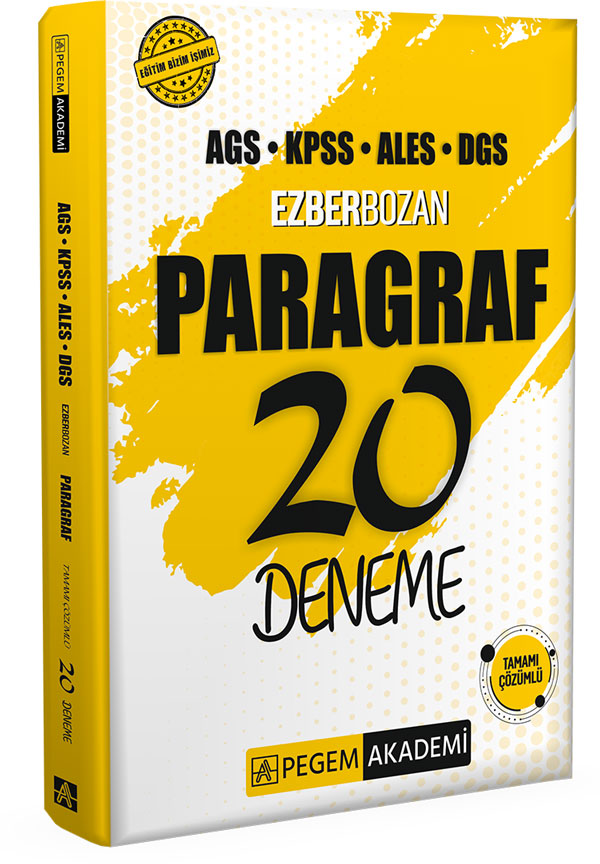 Pegem Akademi Ezberbozan KPSS ALES DGS Paragraf 20 Deneme