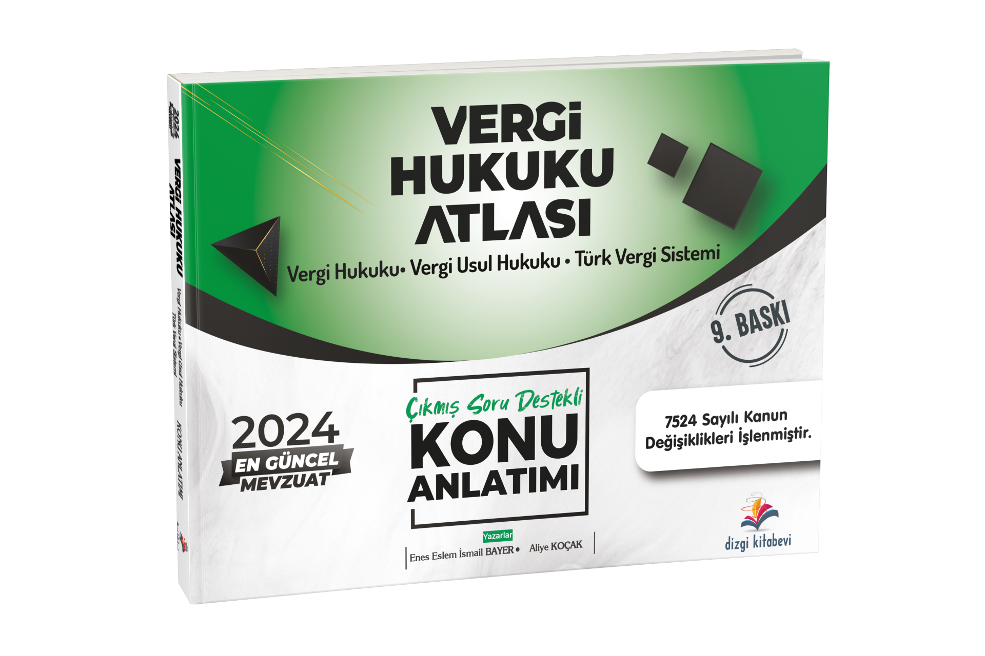 Dizgi Kitap 2024 Vergi Hukuku Atlası Çıkmış Soru Destekli Konu Anlatımı Enes Eslem İsmail Bayer