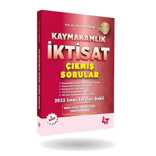 4T Yayınları Kaymakamlık İktisat Çıkmış Sorular