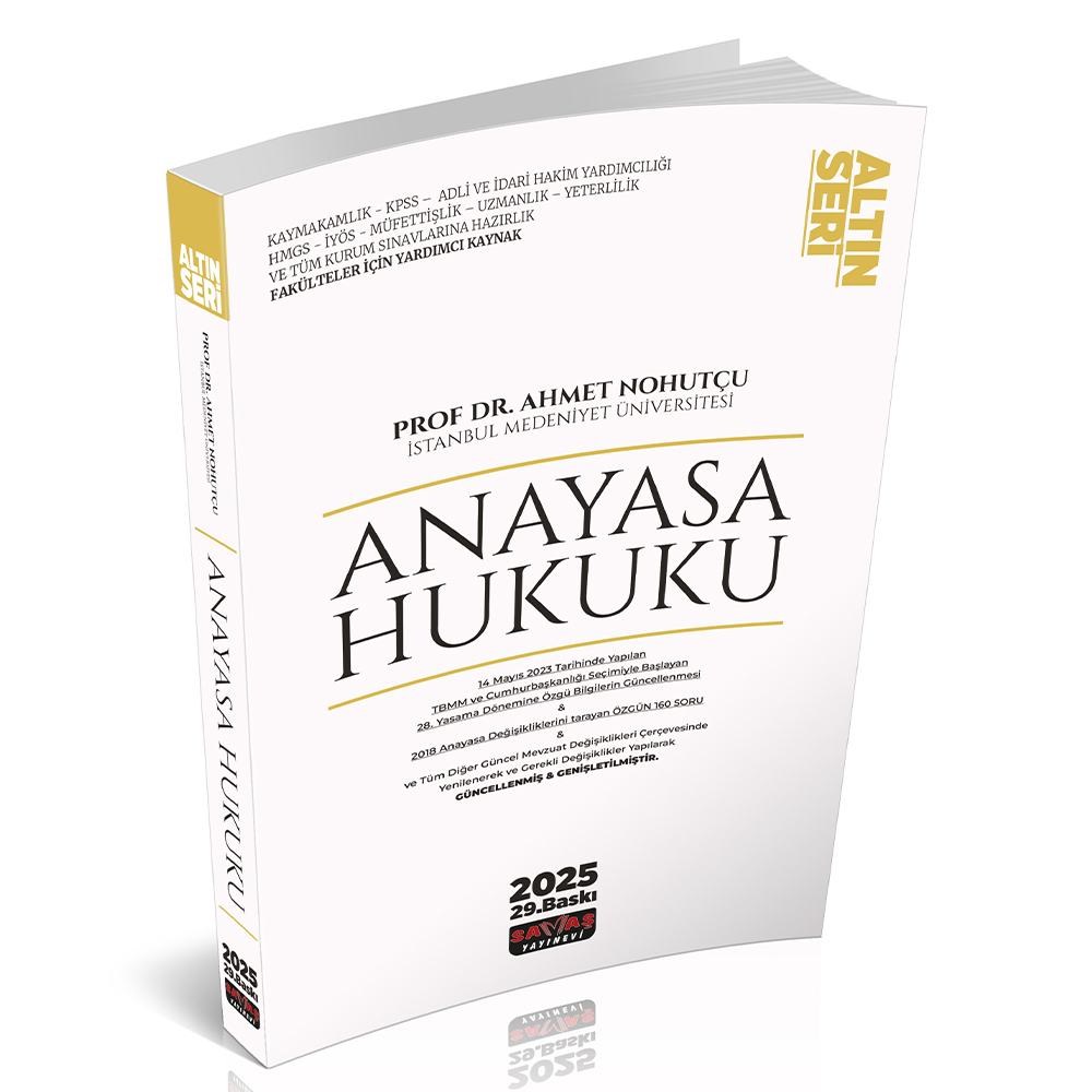 Anayasa Hukuku Konu Anlatımı Altın Seri Savaş Yayınları Şubat 2025