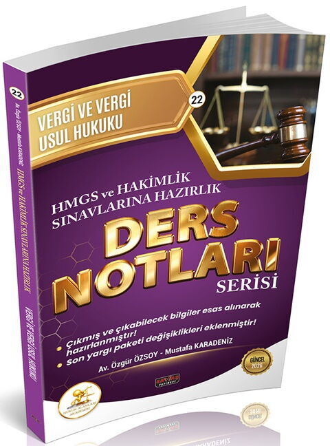 Savaş Yayınları 2026 HUKAL HMGS-HAKİMLİK Vergi ve Vergi Usul Hukuku Ders Notları Özgür Özsoy, Damla Turgut