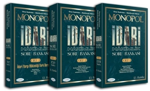Monopol İdari Hakimlik Soru Bankası Seti 3 Cilt 13. Baskı Monopol Yayınları