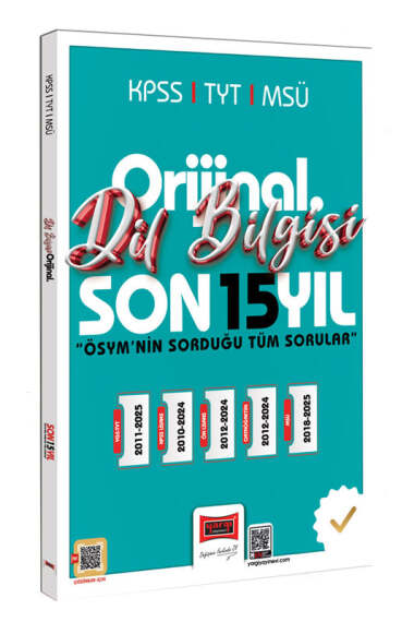 Yargı Yayınları 2026 KPSS TYT MSÜ Orijinal Dil Bilgisi Son 15 Yıl Çıkmış Sorular