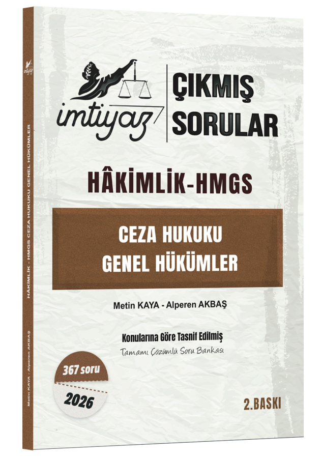 İmtiyaz Ceza Hukuku Genel Hükümler - Çıkmış Sorular Metin Kaya, Alperen Akbaş