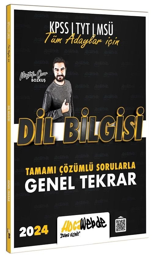 HocaWebde Yayınları 2024 KPSS TYT MSÜ Dil Bilgisi Çözümlü Sorularla Genel Tekrar