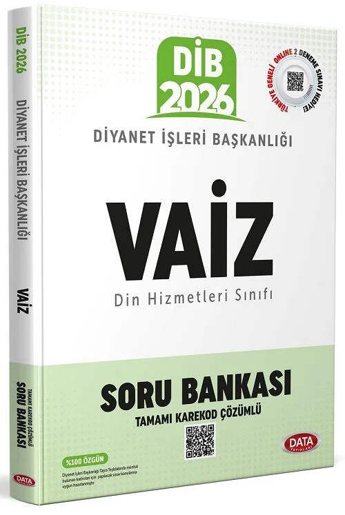 Data 2026 GYS DİB Diyanet İşleri Başkanlığı Vaiz Soru Bankası Çözümlü Görevde Yükselme Data Yayınları