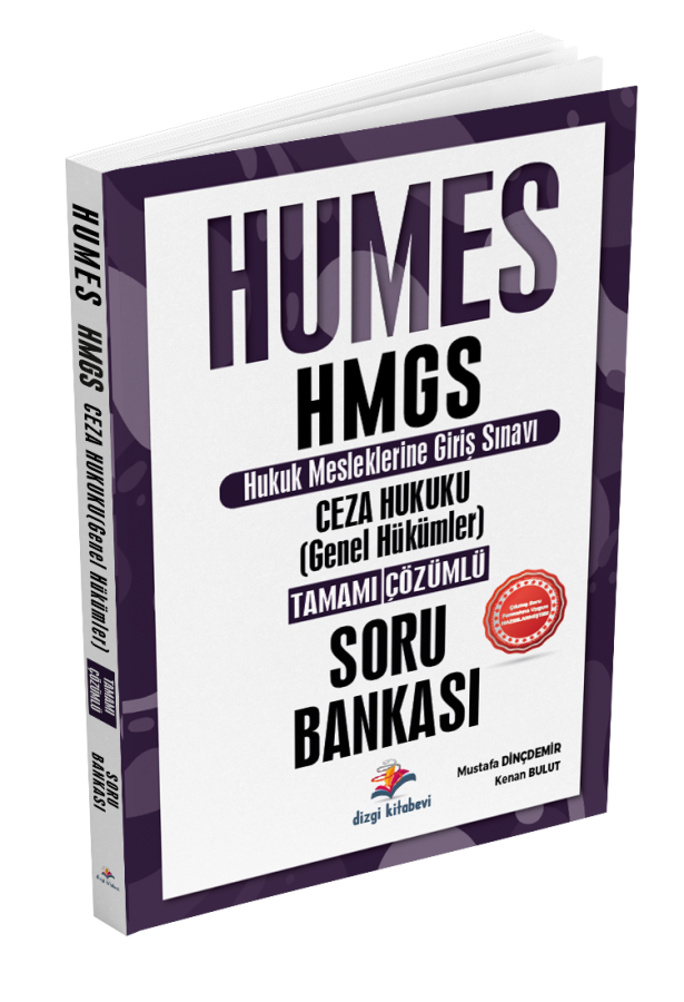 Dizgi Kitap Yayınları 2025 Humes HMGS Ceza Hukuku Genel Hükümler Tamamı Çözümlü Soru Bankası