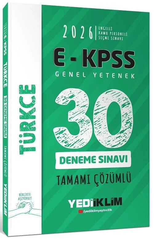 Yediiklim 2026 EKPSS Türkçe 30 Deneme Çözümlü Yediiklim Yayınları