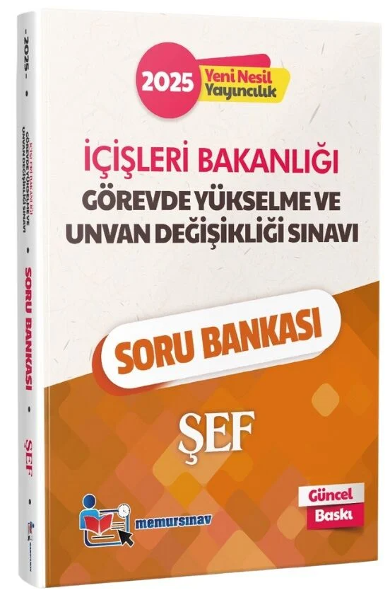 Memur Sınav 2025 İçişleri Bakanlığı GYS Ve Unvan Değişikliği Şef Soru Bankası Komisyon