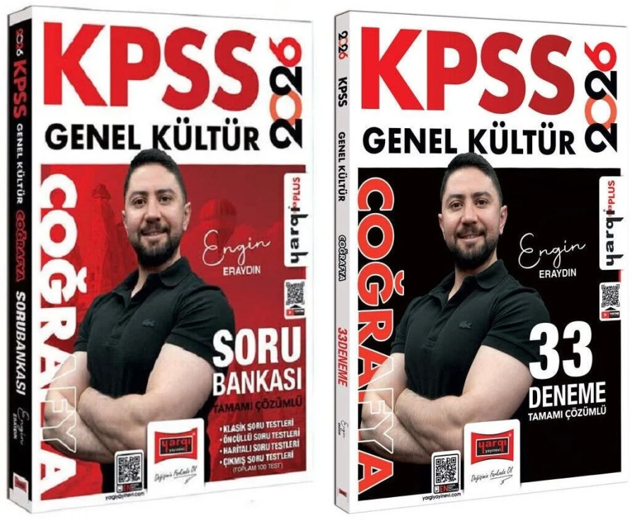 Yargı Yayınları 2026 KPSS Coğrafya Soru Bankası ve 33 Deneme 2'li Set Engin Eraydın