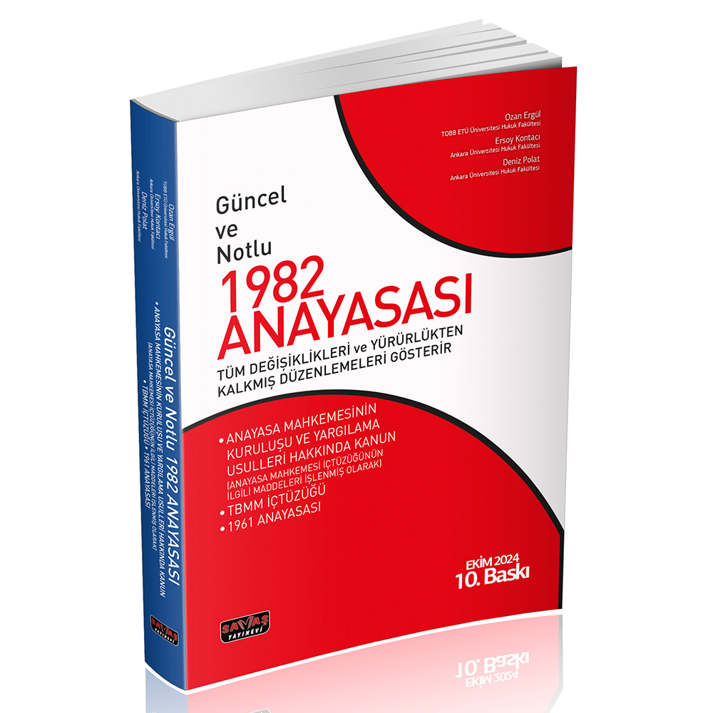 Savaş Yayınevi Güncel ve Notlu 1982 Anayasası
