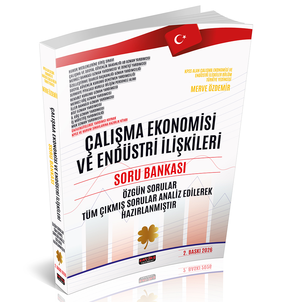 Savaş Yayınevi Çalışma Ekonomisi ve Endüstri İlişkileri Soru Bankası Kitabı