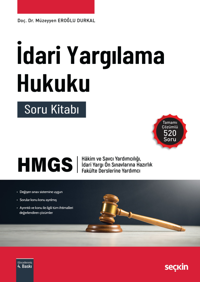 İdari Yargılama Hukuku Soru Kitabı Müzeyyen Eroğlu Durkal Seçkin Yayınları
