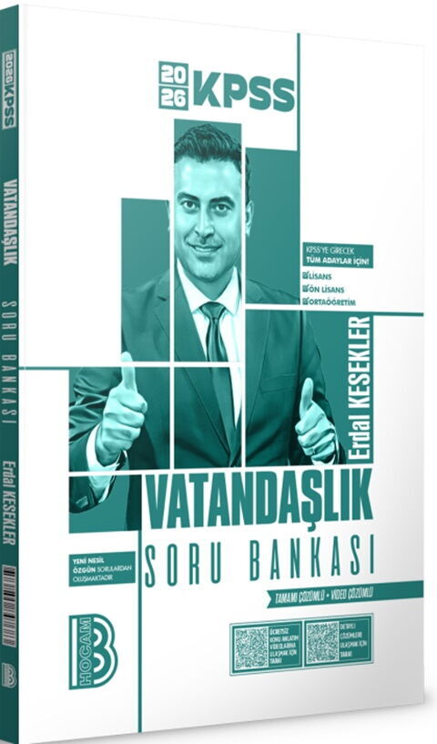 Benim Hocam 2026 KPSS Vatandaşlık Soru Bankası Çözümlü - Erdal Kesekler Benim Hocam Yayınları