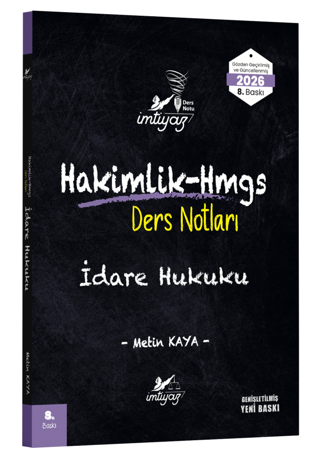 İMTİYAZ İdare Hukuku Ders Notları Metin Kaya