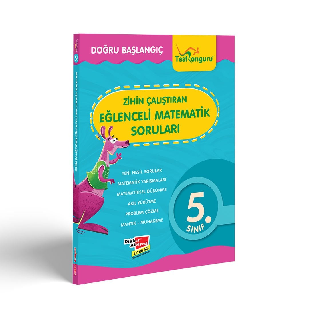 5.Sınıf Zihin Çalıştıran Eğlenceli Kanguru Matematik Soruları Dikkat Atölyesi Yayınları