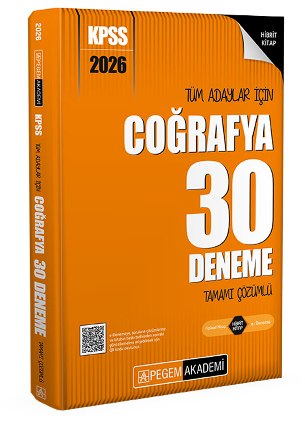 2026 KPSS Tüm Adaylar İçin Coğrafya 30 Deneme Tamamı Çözümlü
