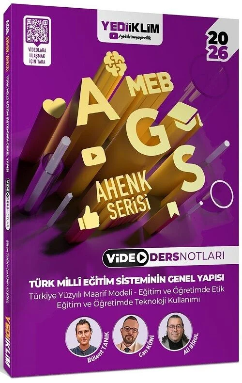 Yediiklim Yayınları 2026 MEB AGS Ahenk Serisi Türk Milli Eğitim Sisteminin Genel Yapısı Video Ders Notları