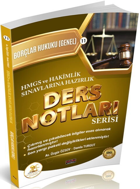 Savaş Yayınları 2026 HUKAL HMGS-HAKİMLİK Borçlar Hukuku Genel Hükümler Ders Notları Özgür Özsoy, Damla Turgut