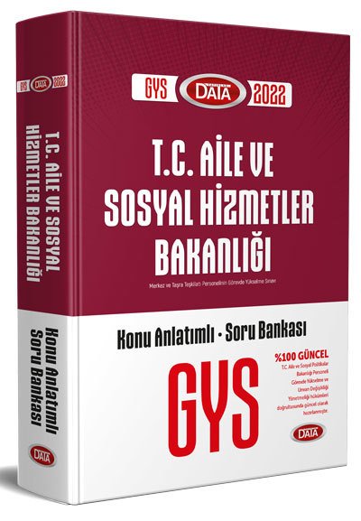 Data Yayınları T.C. Aile ve Sosyal Hizmetler Bakanlığı GYS Hazırlık Kitabı