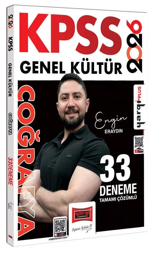 Yargı Yayınları 2026 KPSS Genel Kültür Tamamı Çözümlü Coğrafya 33 Deneme Engin Eraydın