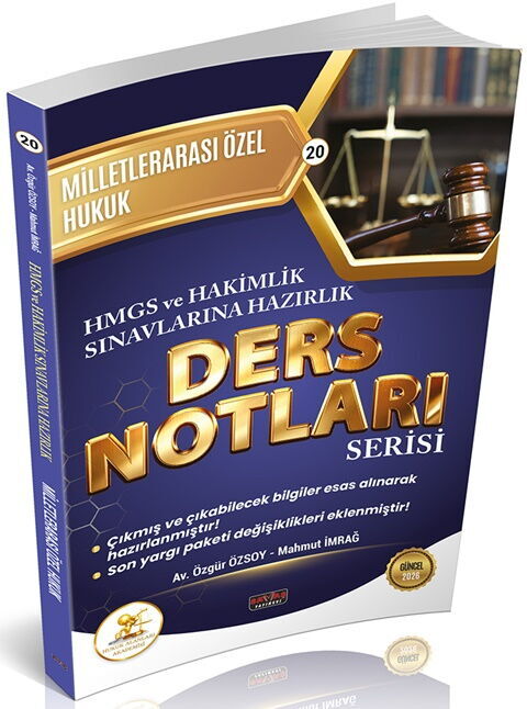 Savaş Yayınları 2026 HUKAL HMGS-HAKİMLİK Milletlerarası Özel Hukuk Ders Notları Özgür Özsoy, Damla Turgut