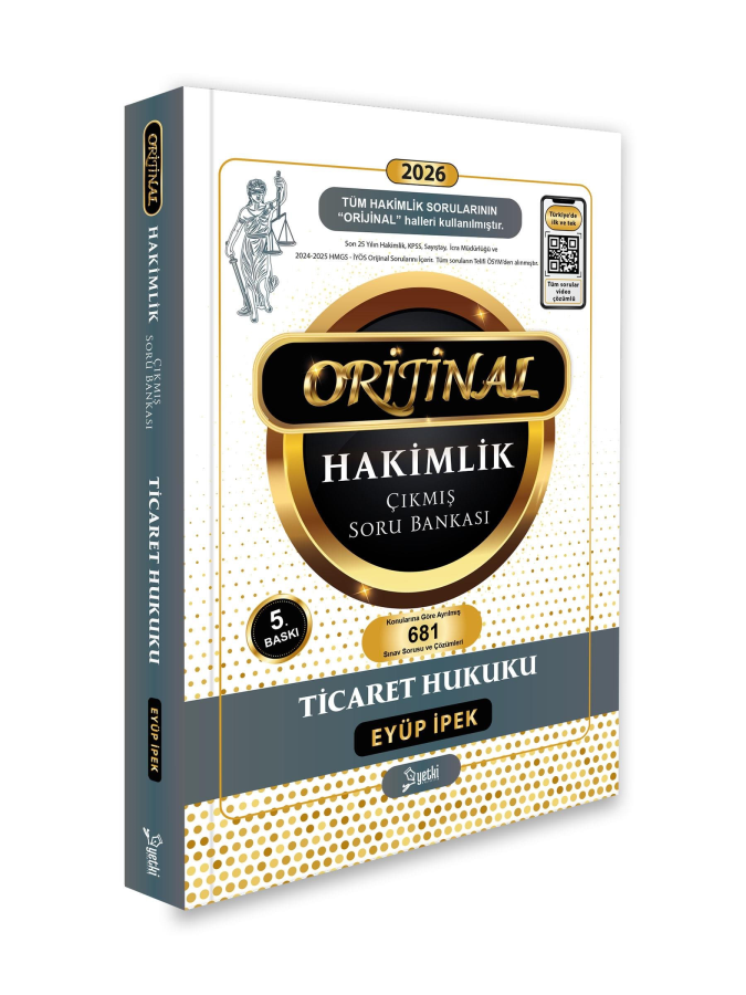 Yetki Yayınları 2026 Hakimlik Kaymakamlık KPSS İcra Müdürlüğü Ticaret Hukuku ORJİNAL Çıkmış Soru Bankası