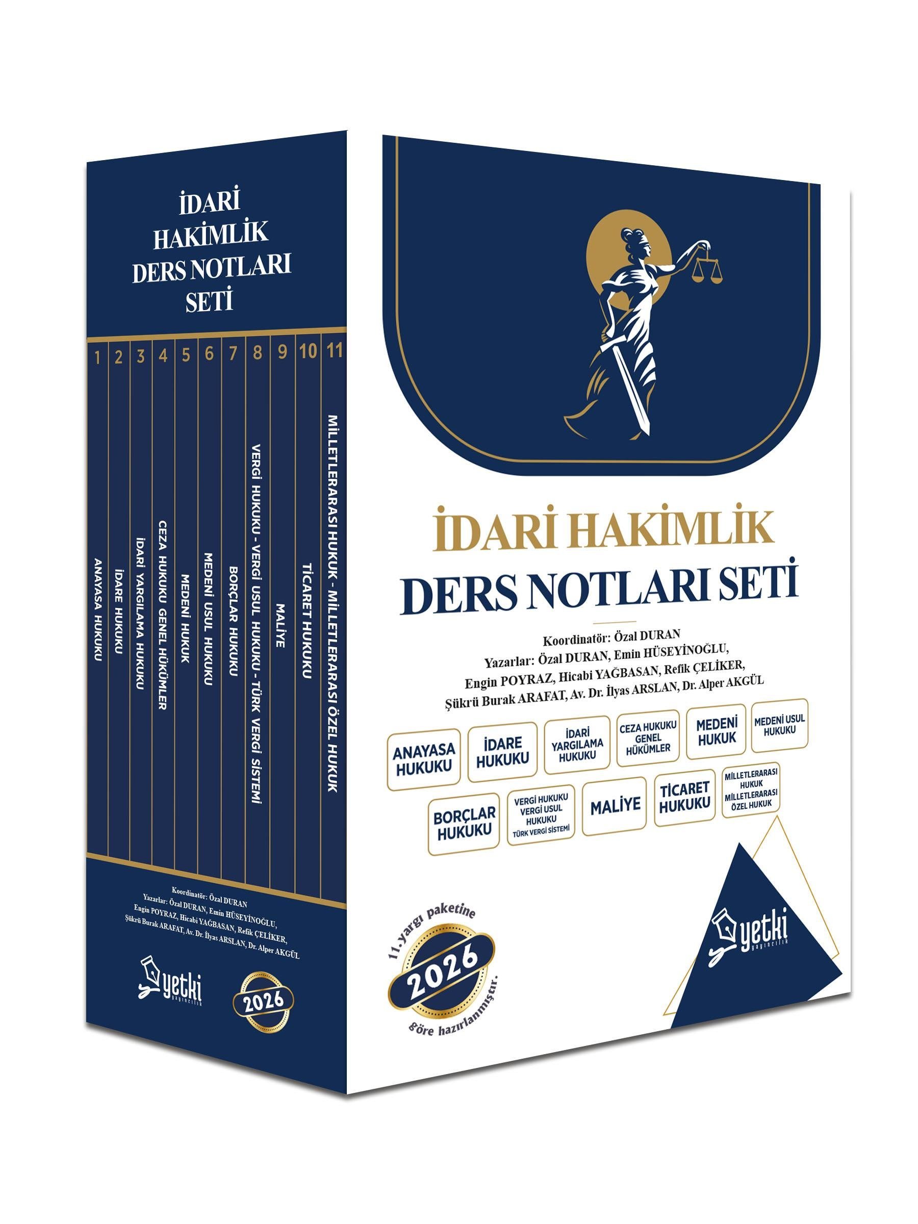 Yetki Yayınları İdari Hakimlik Ders Notları Seti 2026