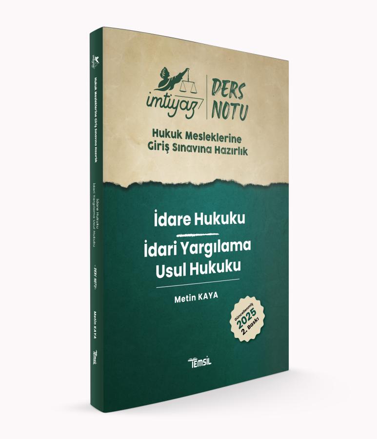 HMGS İdare Hukuku - İdari Yargılama Usul Hukuku Ders Notu Metin Kaya Temsil Kitap