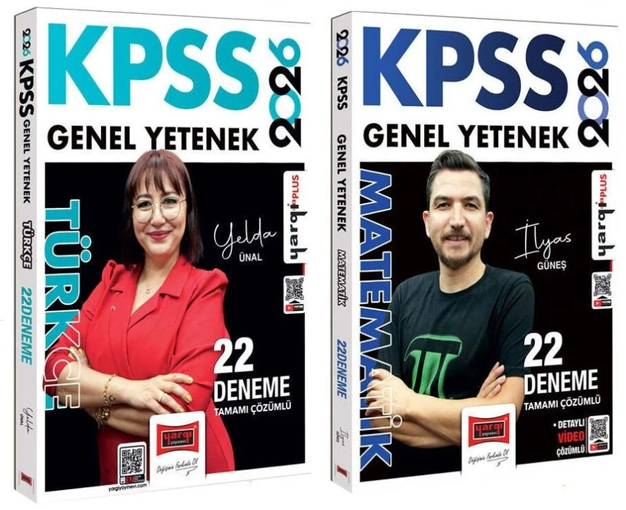 Yargı Yayınları 2026 KPSS Türkçe ve Matematik 22+22 Deneme 2'li Set Yelda Ünal, İlyas Güneş Yargı