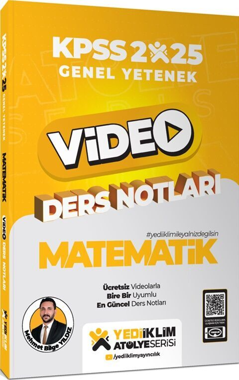 Yediiklim Yayınları 2025 KPSS Genel Kültür Matematik Video Ders Notları