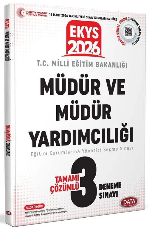 Data 2026 MEB EKYS Müdür ve Yardımcılığı 3 Deneme Çözümlü Data Yayınları