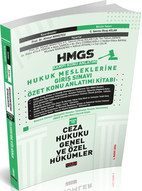 Savaş Yayınevi HMGS Özet Konu Anlatımı Ceza Hukuku Genel ve Özel Hükümler Şubat 2026 4. Baskı