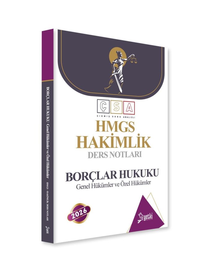 Yetki Yayınları 2026 HMGS Hakimlik Borçlar Hukuku Genel ve Özel Hükümler Ders Notları