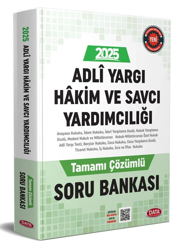 Data Yayınları Adli Yargı Hakim ve Savcı Yardımcılığı Çözümlü Soru Bankası