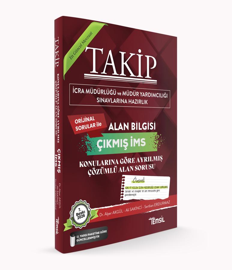 TAKİP İcra Müdürlüğü Çıkmış Soru Bankası Temsil Kitap
