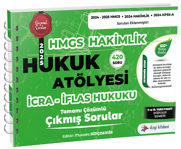 Süper Fiyat!! Dizgi Kitap Hukuk Atölyesi Hakimlik HMGS Hukuk Mesleklerine Giriş Sınavı İcra İflas Hukuku Tamamı Çözümlü Çıkmış Sorular