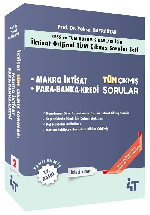 4T Yayınları Makro İktisat Para Banka Kredi Tüm Çıkmış Sorular Yüksel Bayraktar
