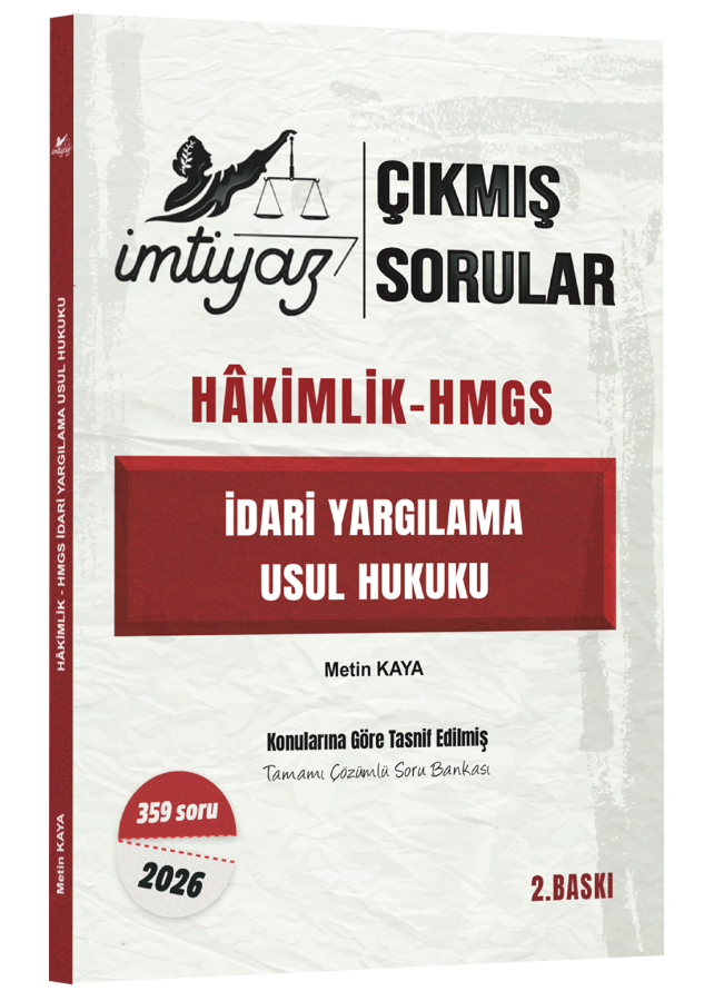 İmtiyaz İdari Yargılama Usul Hukuku - Çıkmış Sorular Metin Kaya