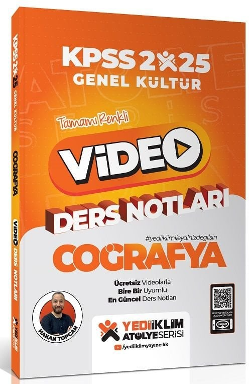 Yediiklim Yayınları 2025 KPSS Genel Kültür Coğrafya Video Ders Notları
